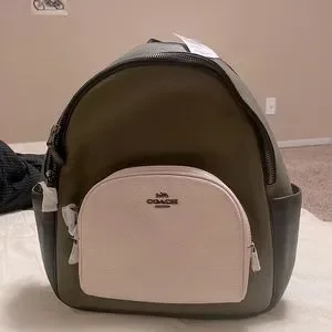 Coach Olive Green Mini Backpack Coach Hitch Backpack in Army Green Leather NWT C2675 NWT | eBay main image 2